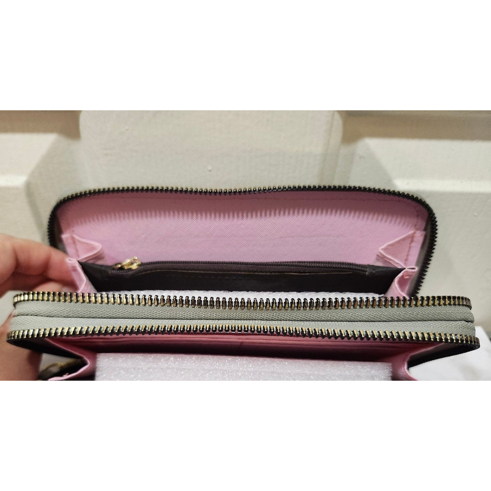 Braided Pattern Glossy Wallet In Gray - Picture 5 of 8